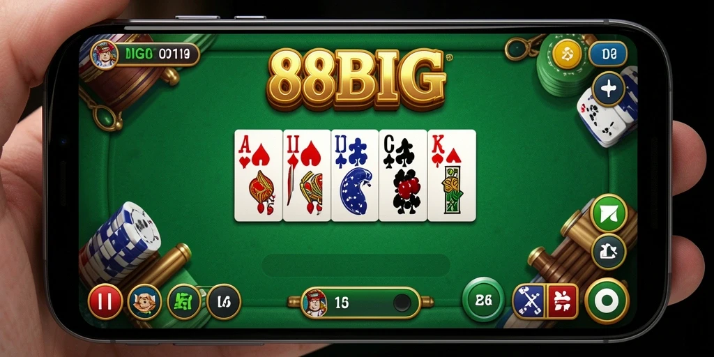 Tampilan gameplay seru dari 88BIG saat bermain domino.