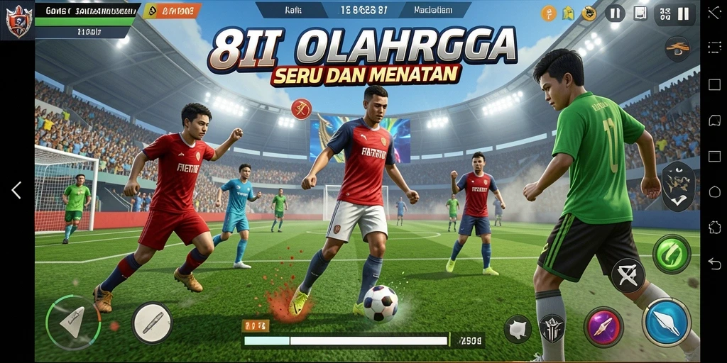 Tampilan gameplay seru 8II yang menampilkan berbagai olahraga.