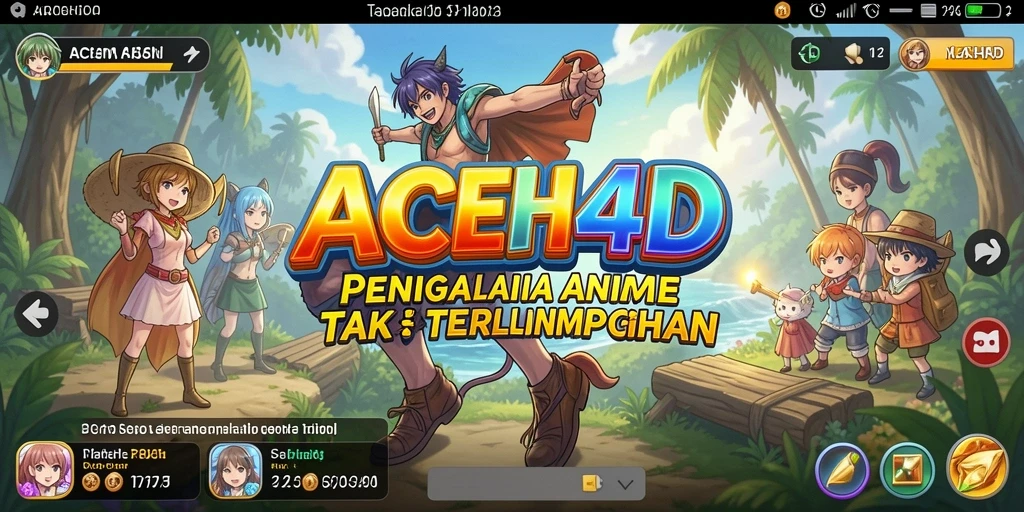 Tampilan menarik dari gameplay ACEH4D yang penuh warna dan karakter unik.