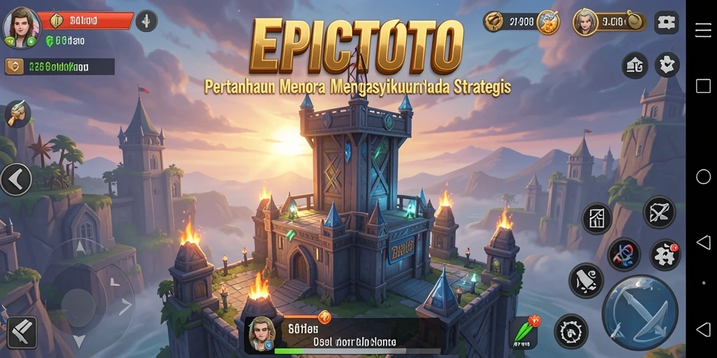 Tangkapan layar gameplay EPICTOTO menampilkan pertempuran Tower Defense yang mendebarkan.