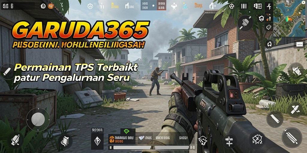 Tampilan dinamis gameplay GARUDA365 dengan aksi TPS yang seru.