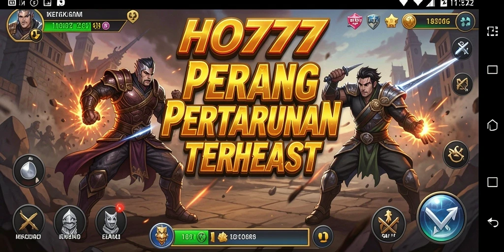 Gameplay intens dalam pertempuran karakter HO777 yang mendebarkan.