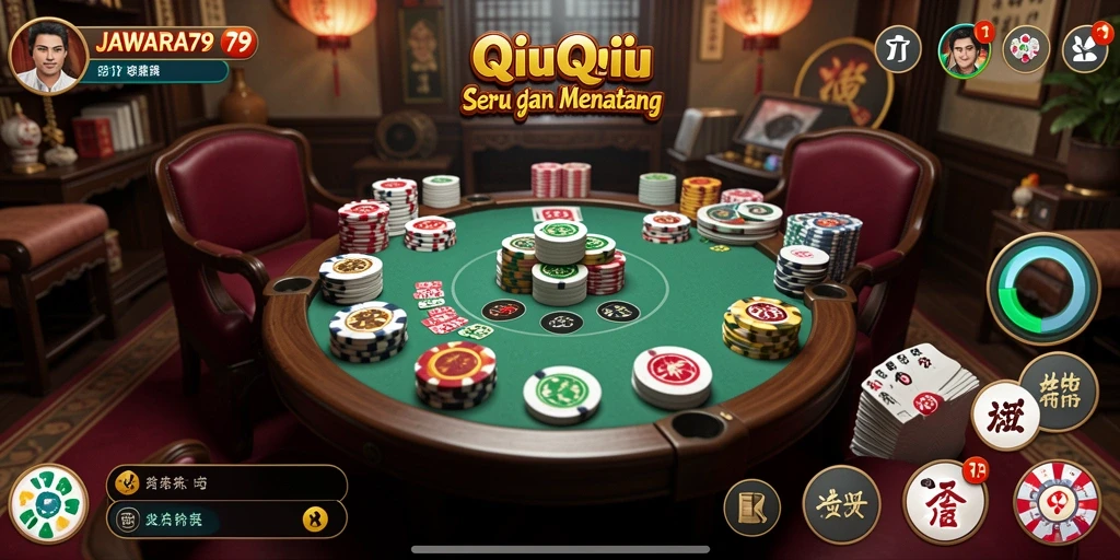Gameplay QiuQiu yang seru dan interaktif.