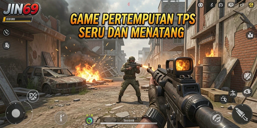 Tangkapan layar dari JIN69 menunjukkan aksi pertempuran seru yang menegangkan.