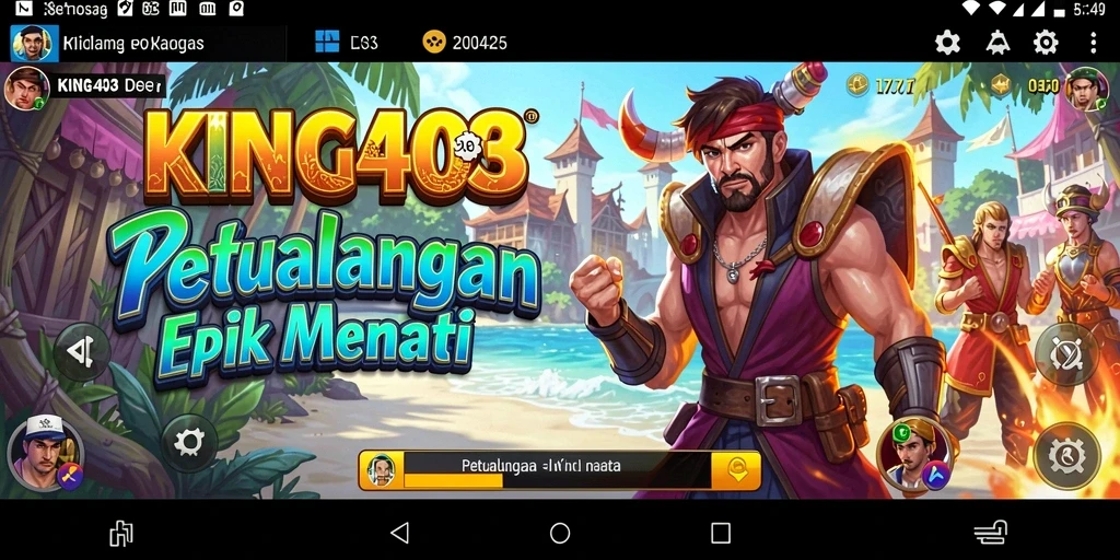 Tampilan gameplay mendebarkan dalam petualangan KING403.