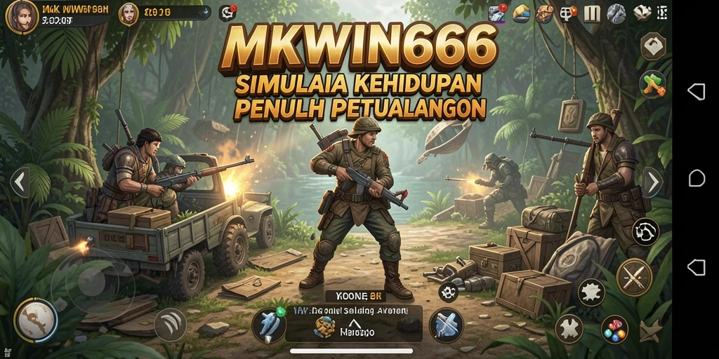 Screenshot gameplay MKWIN666 menunjukkan interaksi karakter dalam simulasi kehidupan.