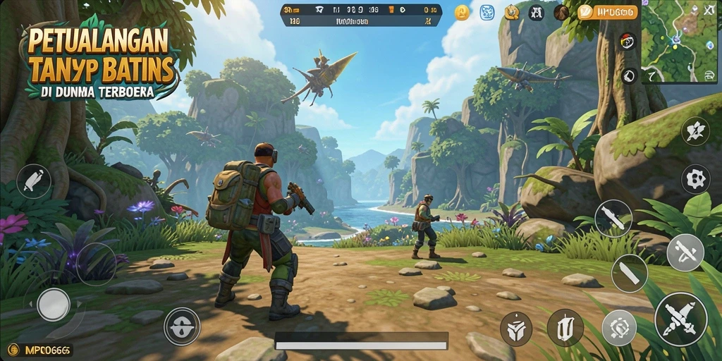 Tampilan gameplay MPO666 yang menakjubkan di dunia terbuka.