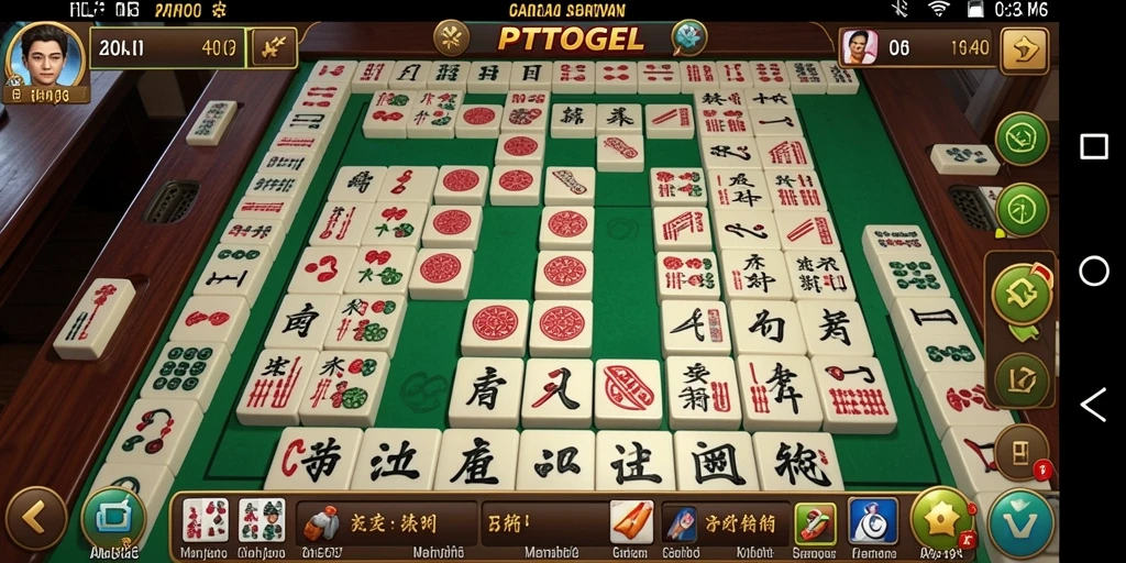 Screenshot gameplay PTTOGEL yang menampilkan aksi seru Mahjong.