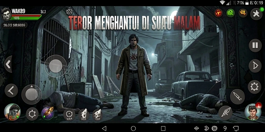 Gameplay menegangkan WAK89 dengan suasana horor yang mendalam.