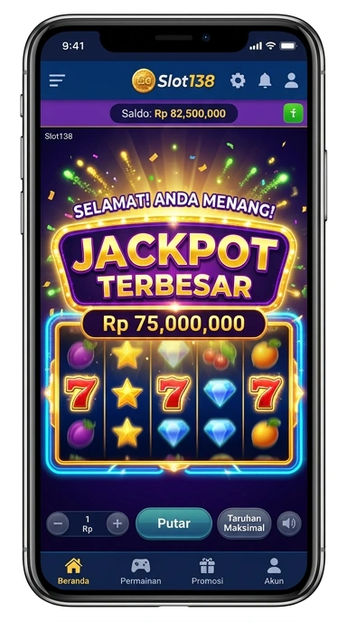 Tampilan antarmuka aplikasi slot138 yang sederhana dan intuitif.